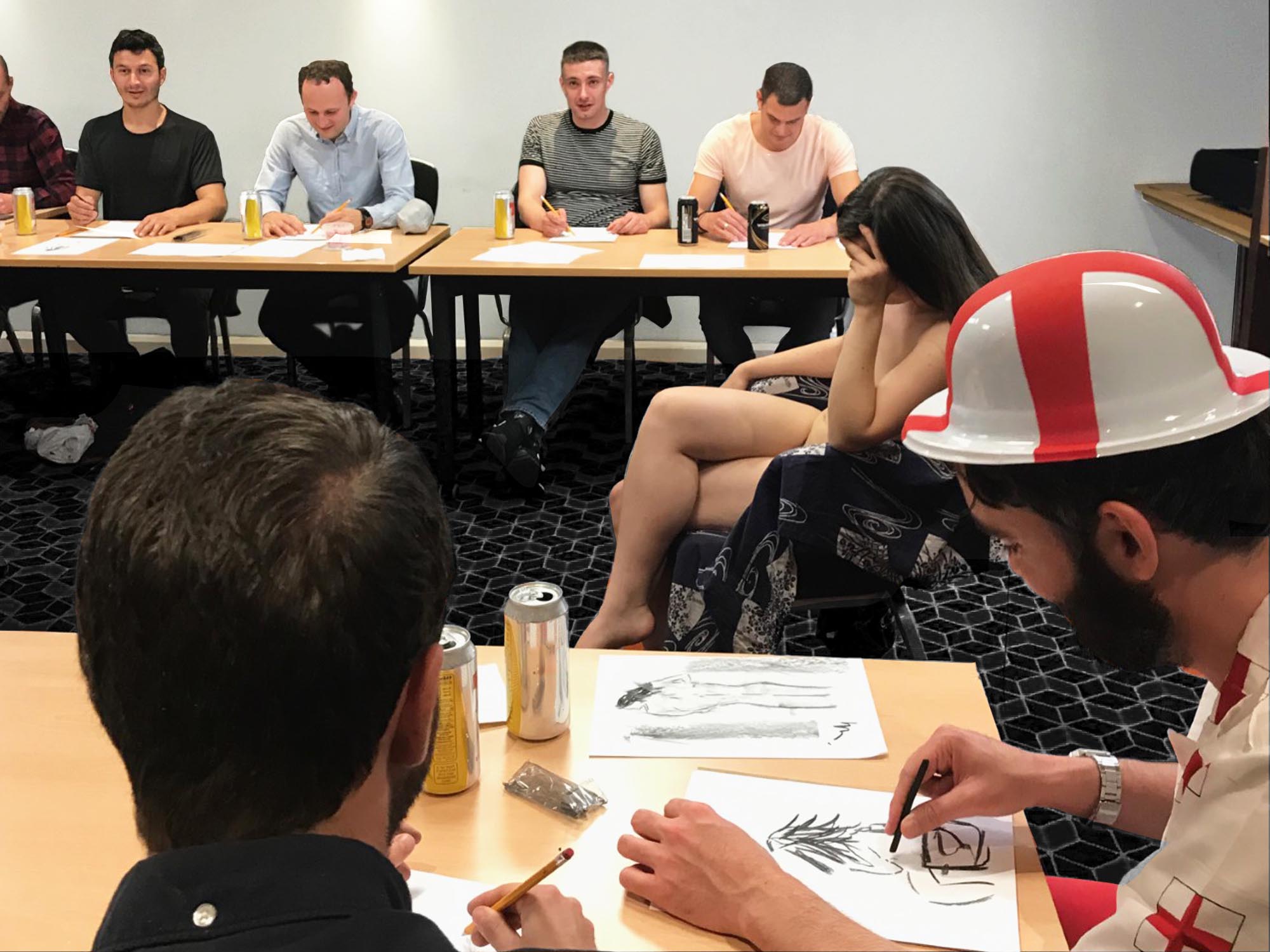 Stag Do Life Drawing in Cardiff