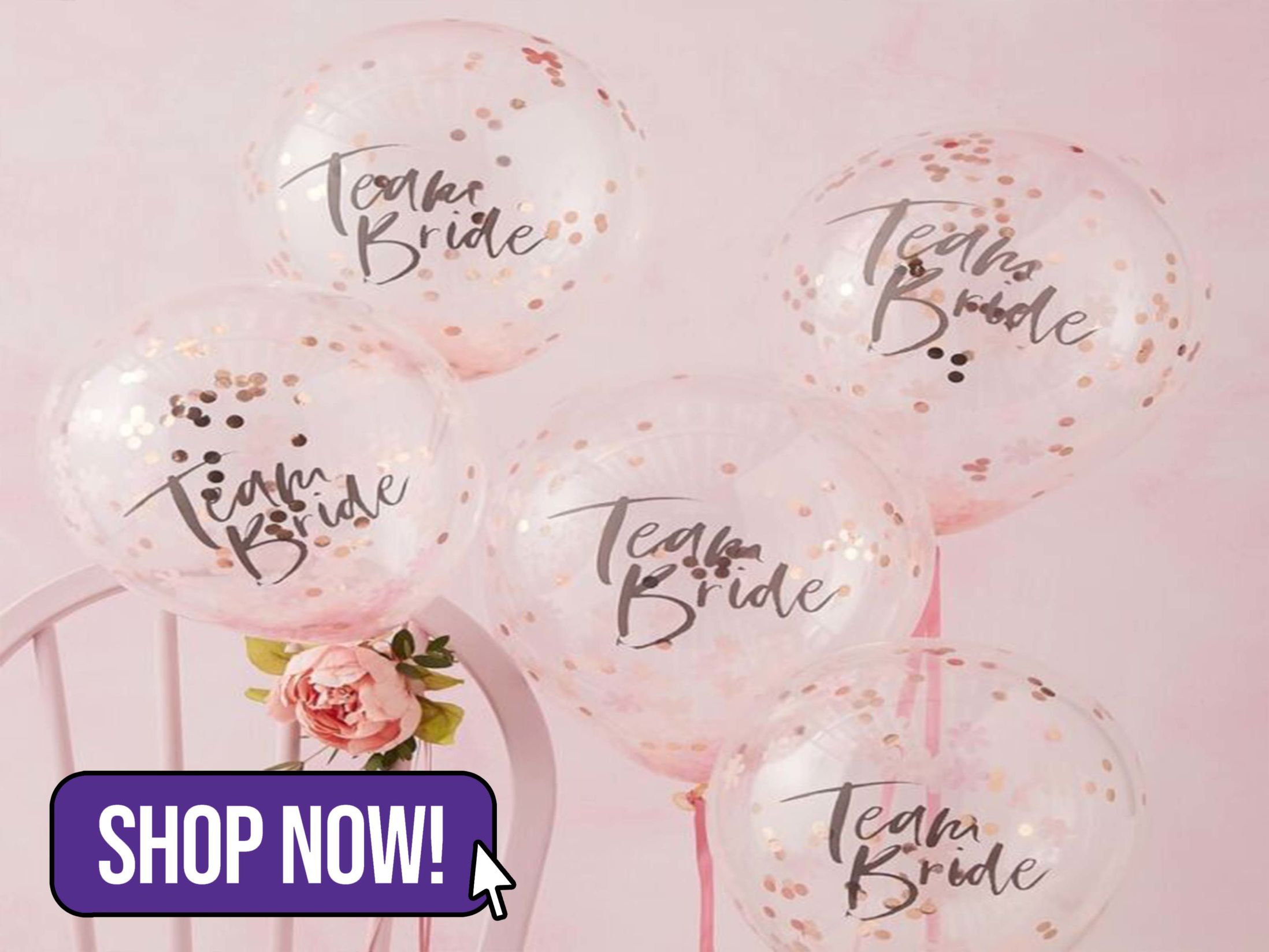 Team Bride Confetti Balloons