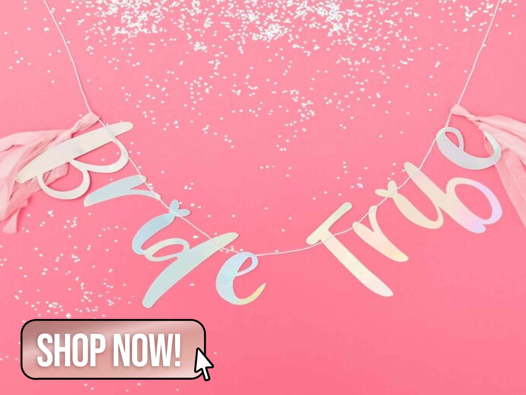 Iridescent Bride Tribe Hen Party Banner